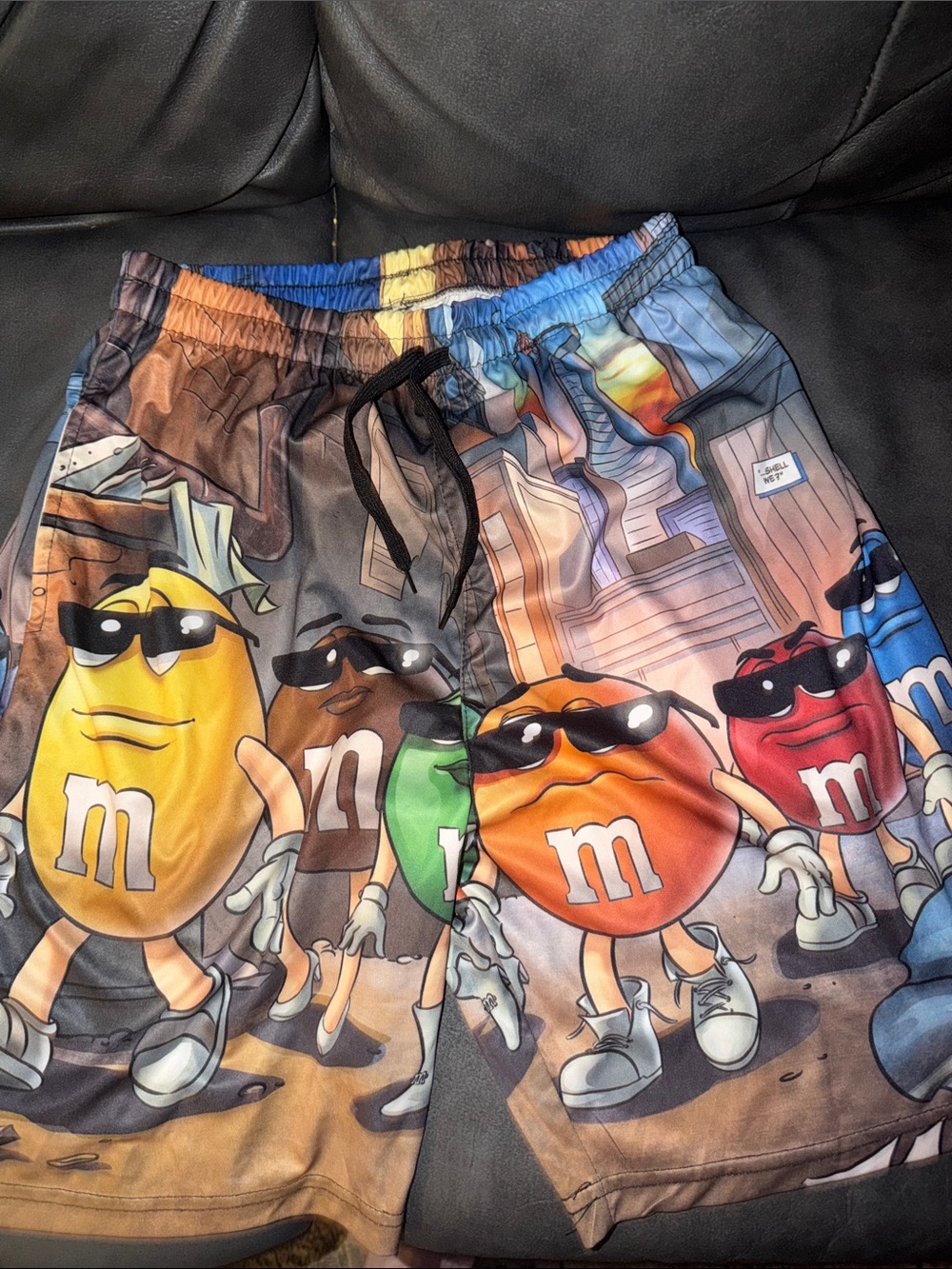 M&M'S Men’s Shorts with Yellow, Brown, Green, Orange, Red and Blue Characters
